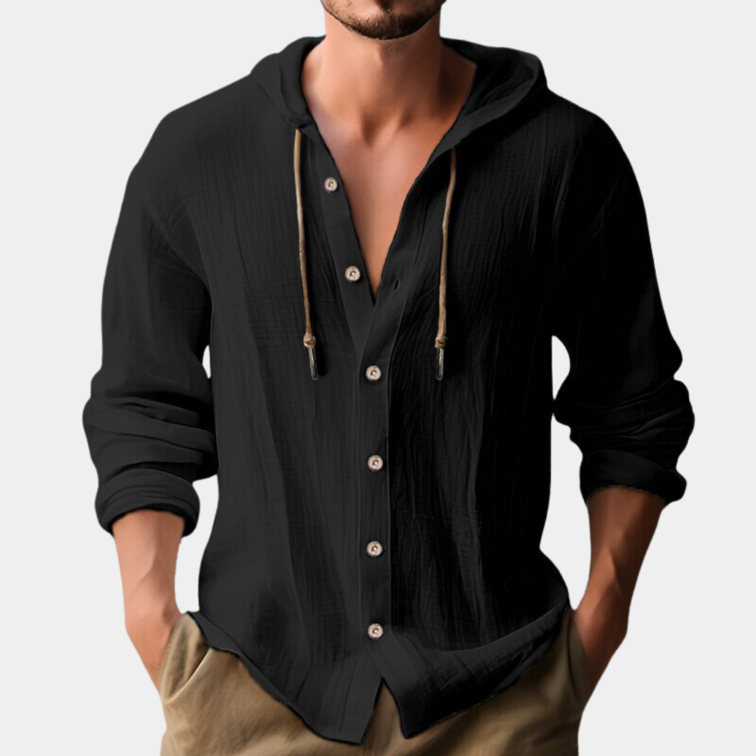 Jason - Blusa informal de botones para hombre