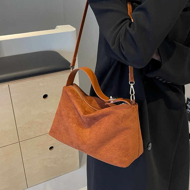 Bolso de hombro para mujer ante suave estilo retro - Maëlle