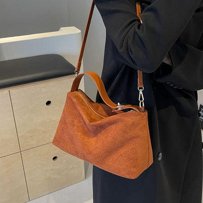 Bolso de hombro para mujer ante suave estilo retro - Maëlle
