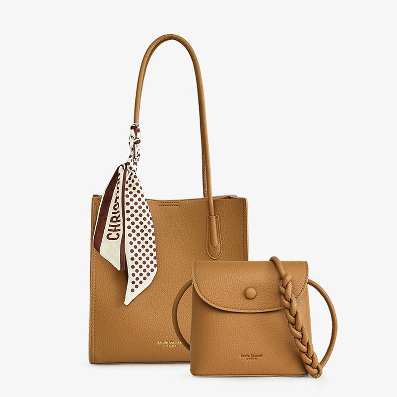 Bolso shopper para mujer polipiel texturizada con bolso cruzado incluido - Renata