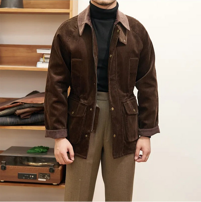 Lujosa chaqueta de pana para caballero estilo de otoño - Robinson