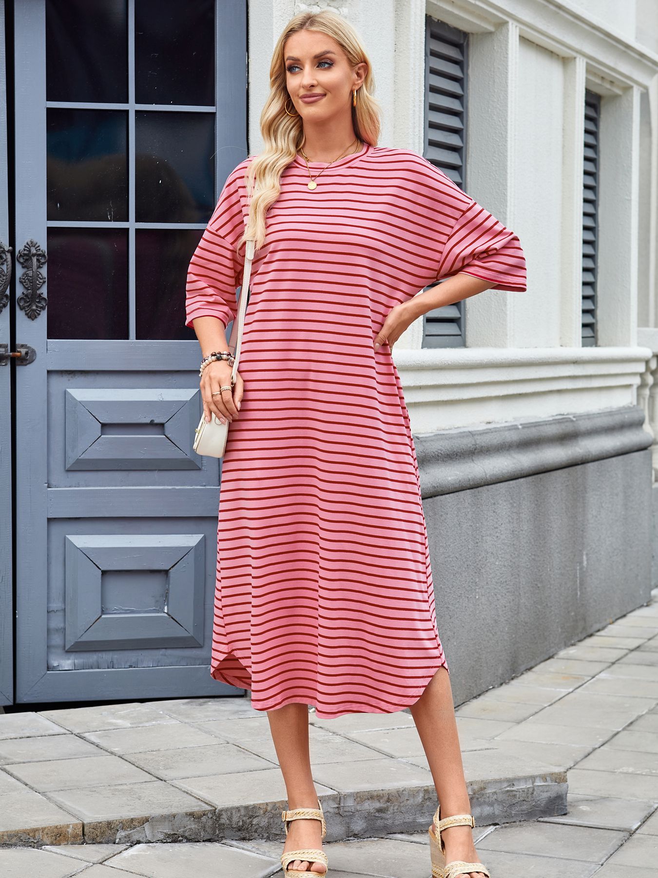 Lorena - Vestido Casual de Verano con Rayas para Mujer