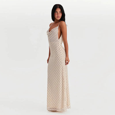 Ivy - Vestido largo estampado con tirantes espagueti
