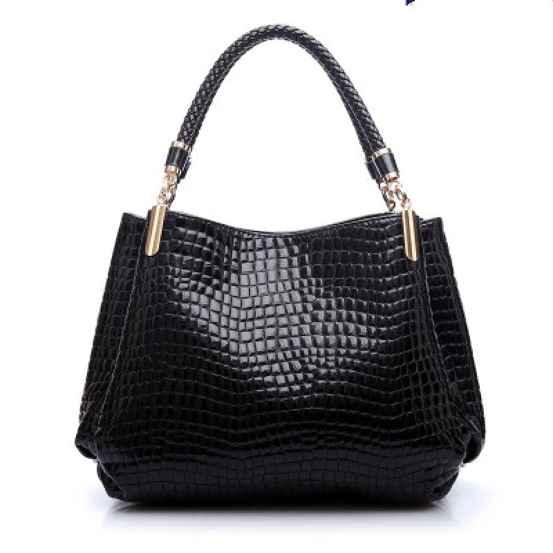 Bolso de hombro mujer con textura efecto brillante - Isadora