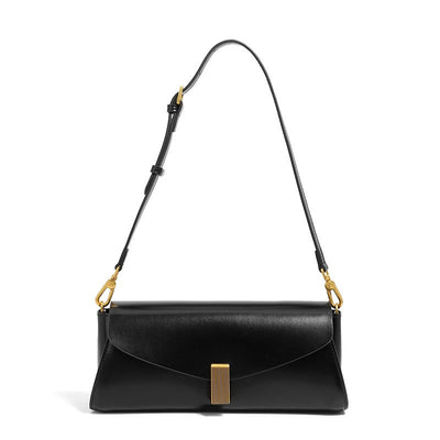 Bolso de hombro para mujer cuero sintético broche metálico elegante - Amandine