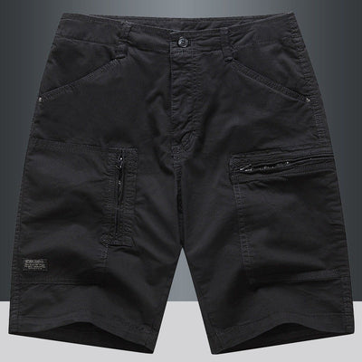 Pantalones cortos para hombre de bolsillos con cremallera estilo cargo recto - Elías