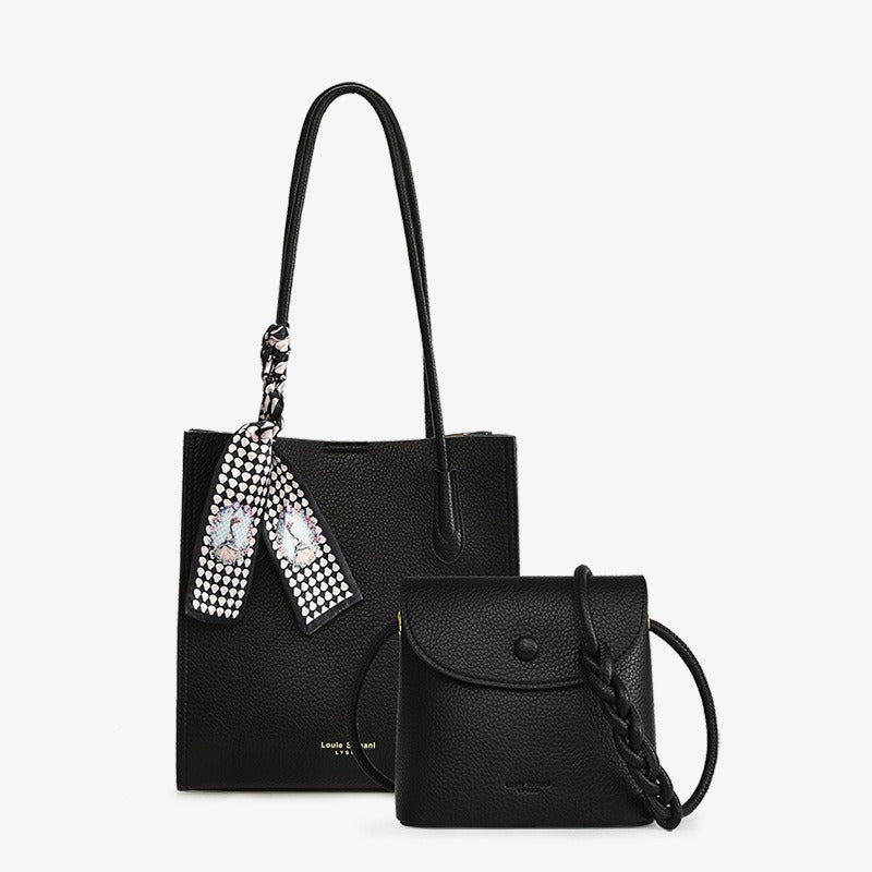 Bolso shopper para mujer polipiel texturizada con bolso cruzado incluido - Renata