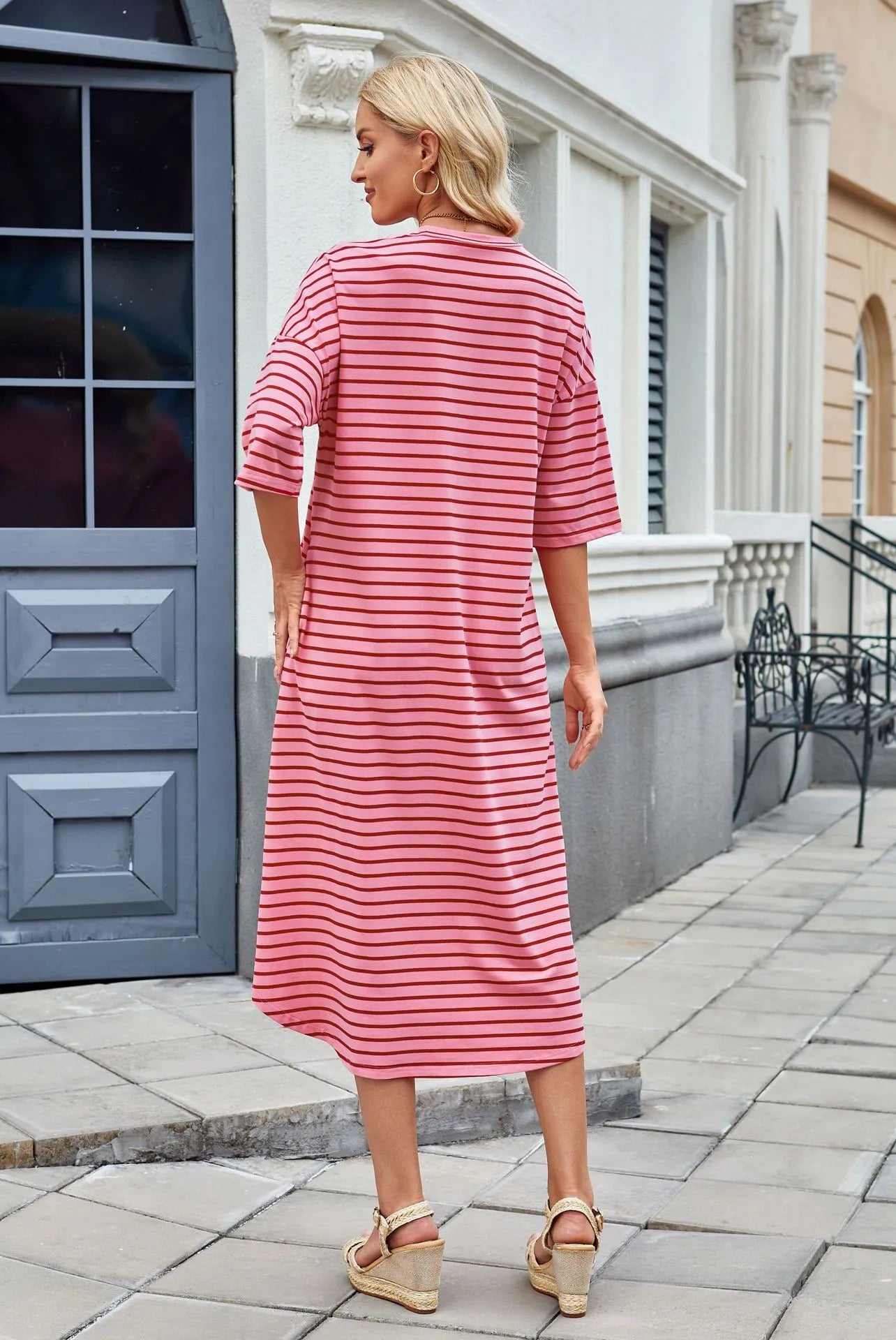 Lorena - Vestido Casual de Verano con Rayas para Mujer