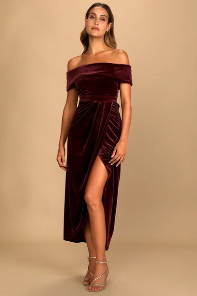 Vestido para mujer tipo terciopelo elegante - Fátima