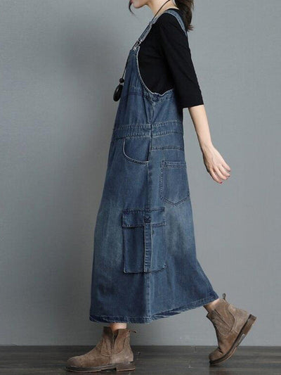 Vestido peto vaquero holgado - Vici