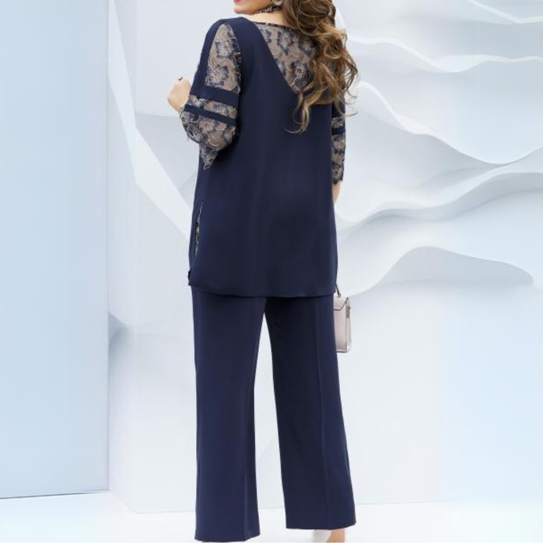 SERA - Traje 2 piezas mujer: blusa + pantalón