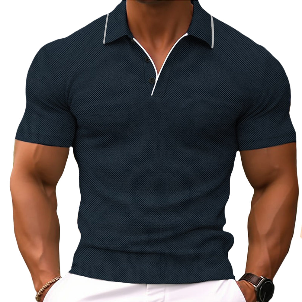 Polo de caballero slim fit con tapeta de botones