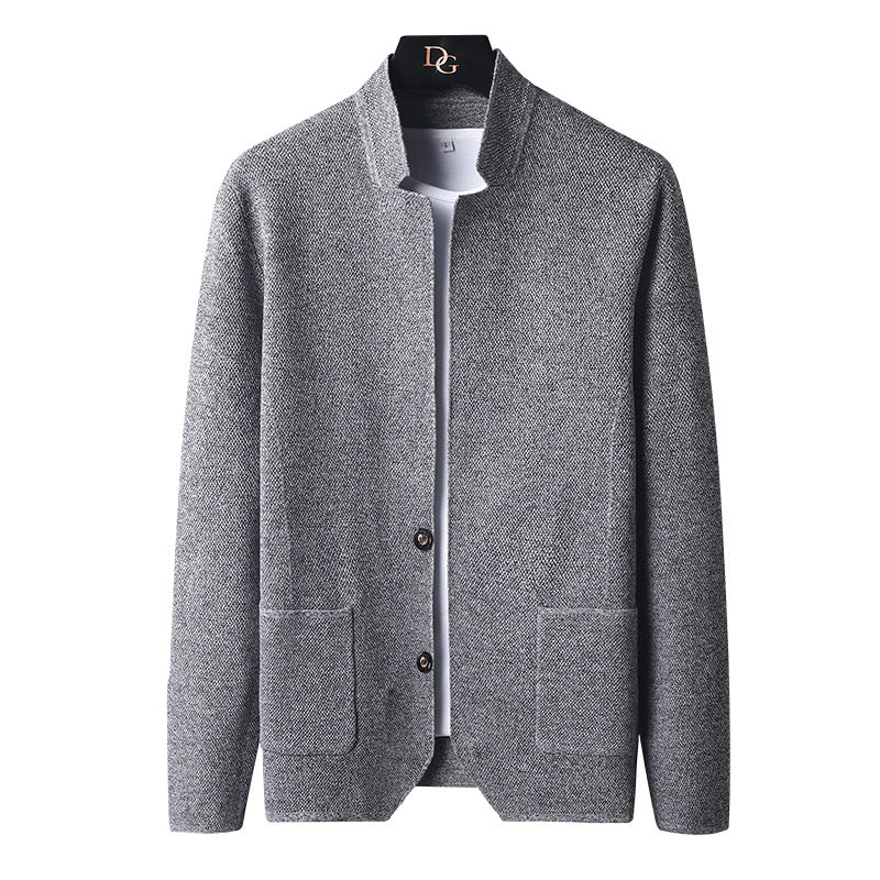 Chaqueta de punto para hombre con cuello mao - Karl