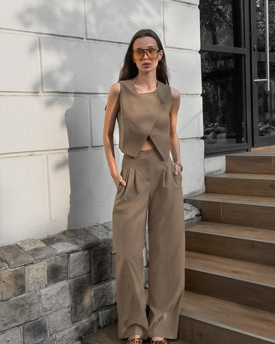 Conjunto sin mangas mujer top y pantalón - Siena