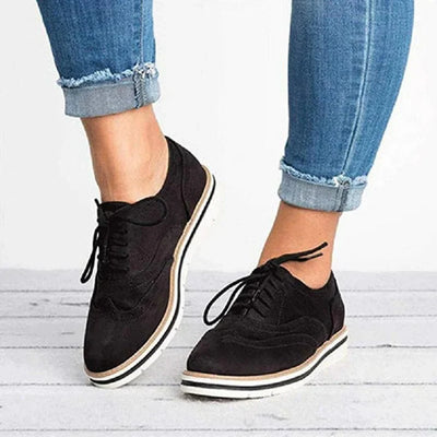 Elegantes zapatos de piel con cordones - Alisa