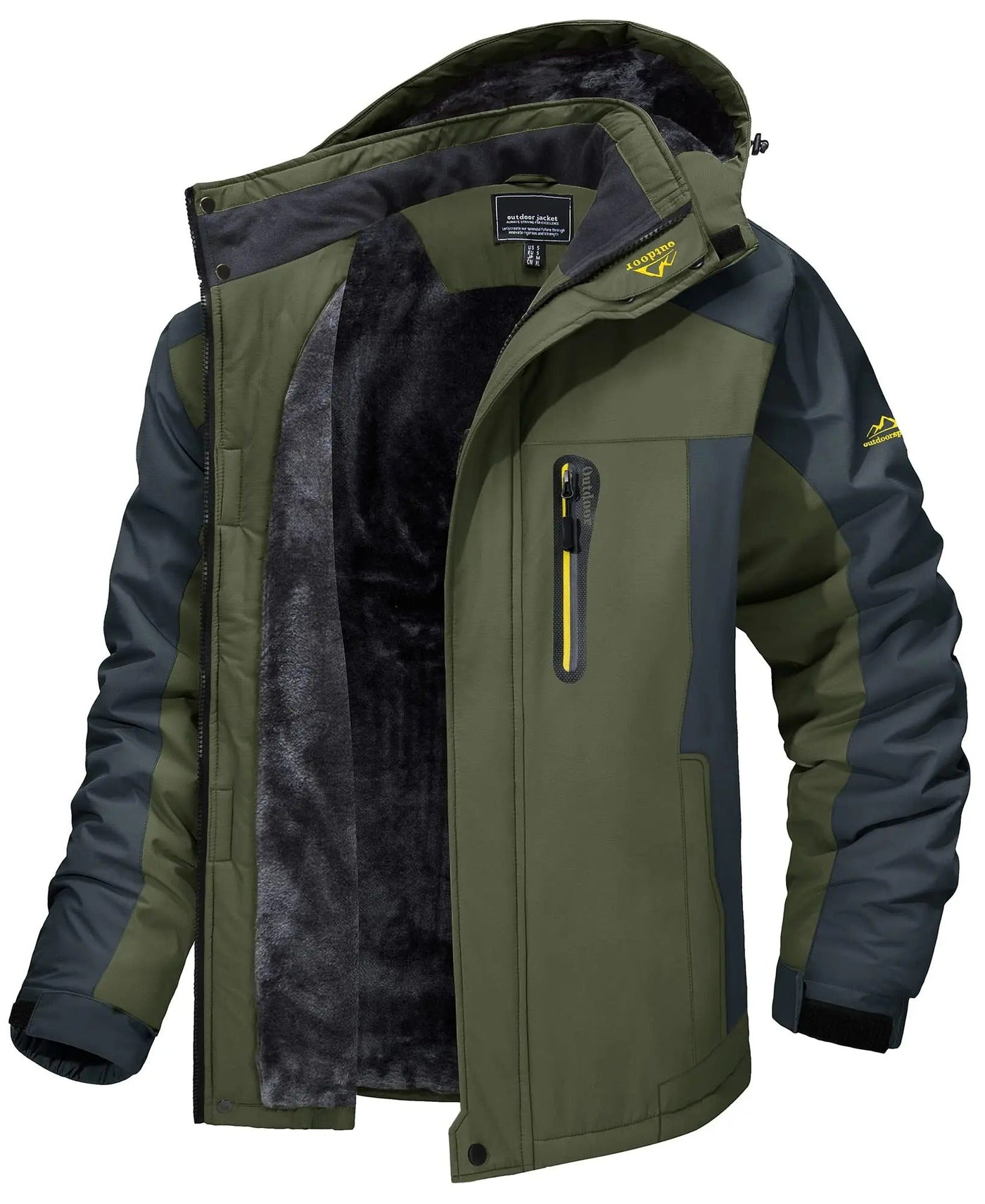 WinterWard Chaqueta Impermeable con Forro Polar