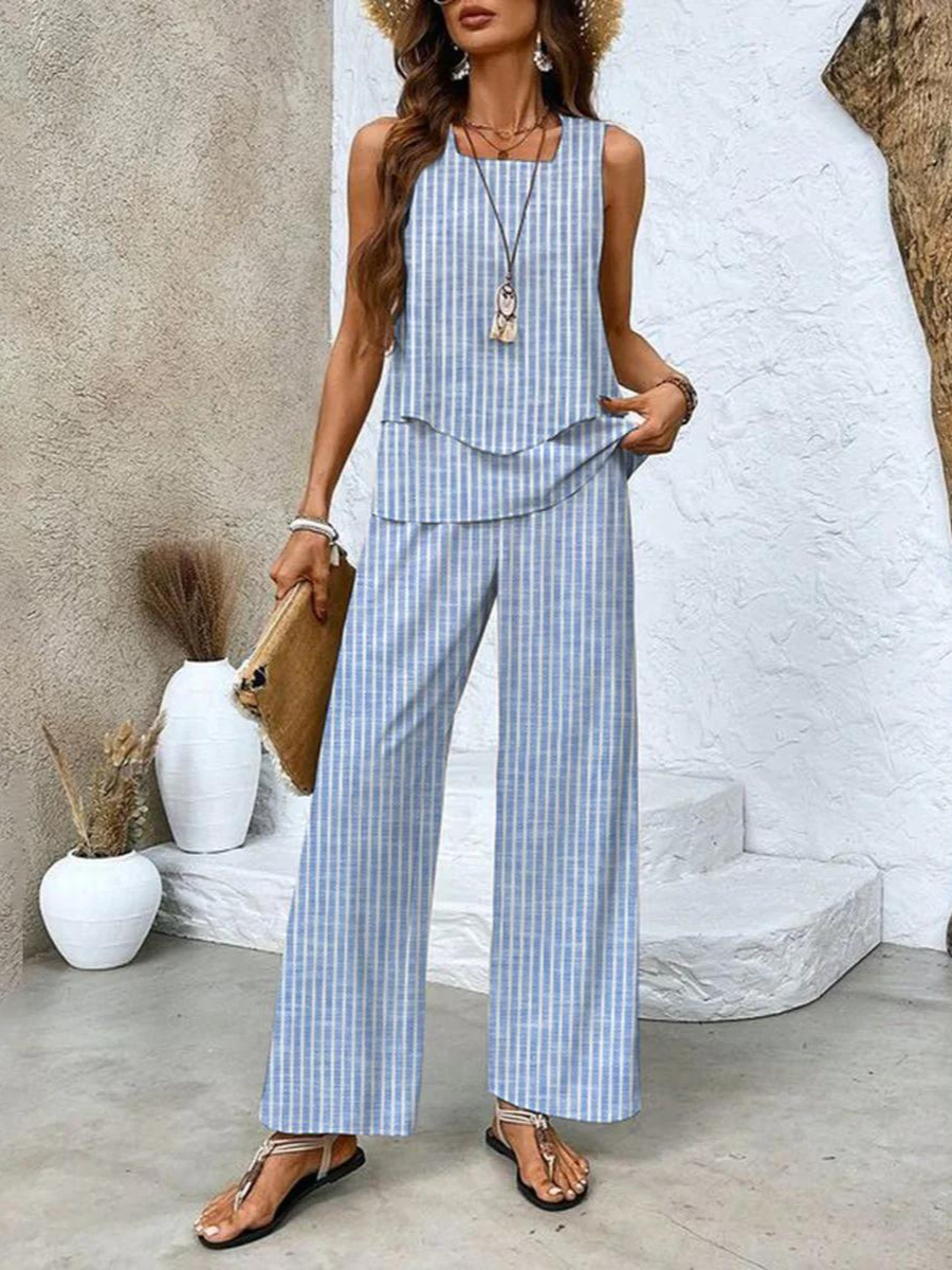 Nora - Conjunto veraniego con estampado o color liso