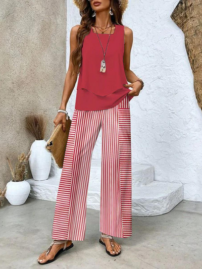 Nora - Conjunto veraniego con estampado o color liso