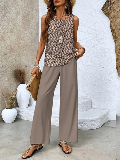 Nora - Conjunto veraniego con estampado o color liso
