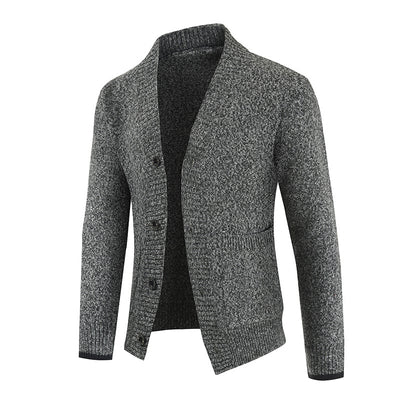 Cardigan de punto para hombre con cuello chal - Emil
