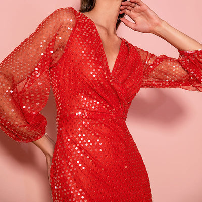 Vestido para mujer textura de lentejuelas - Aití