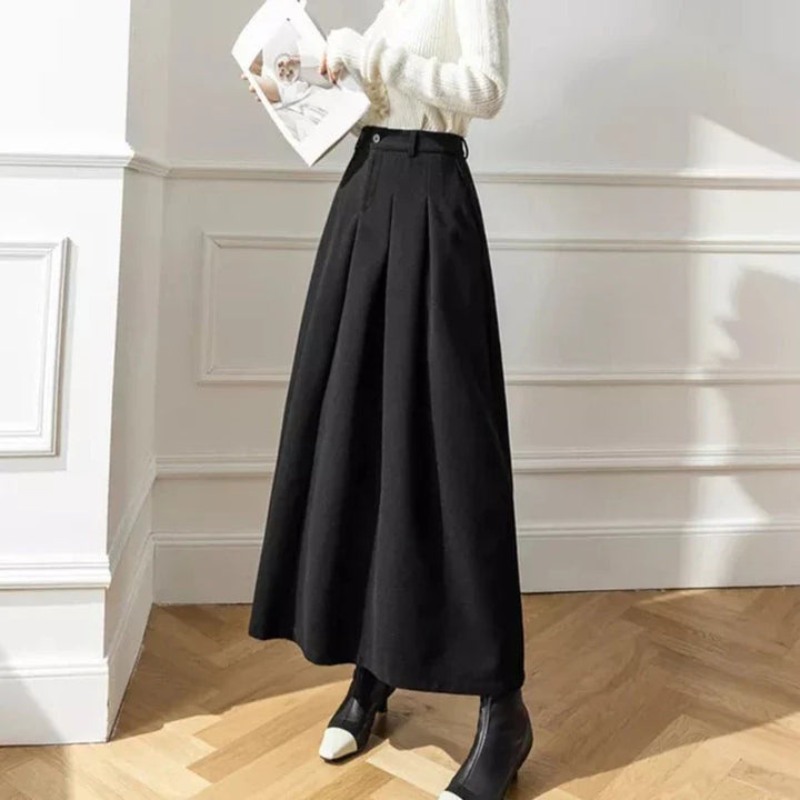 Falda plisada con cintura alta para mujer - Casual