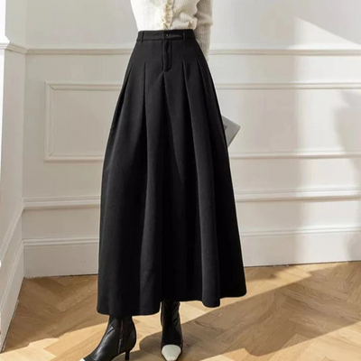 Falda plisada con cintura alta para mujer - Casual