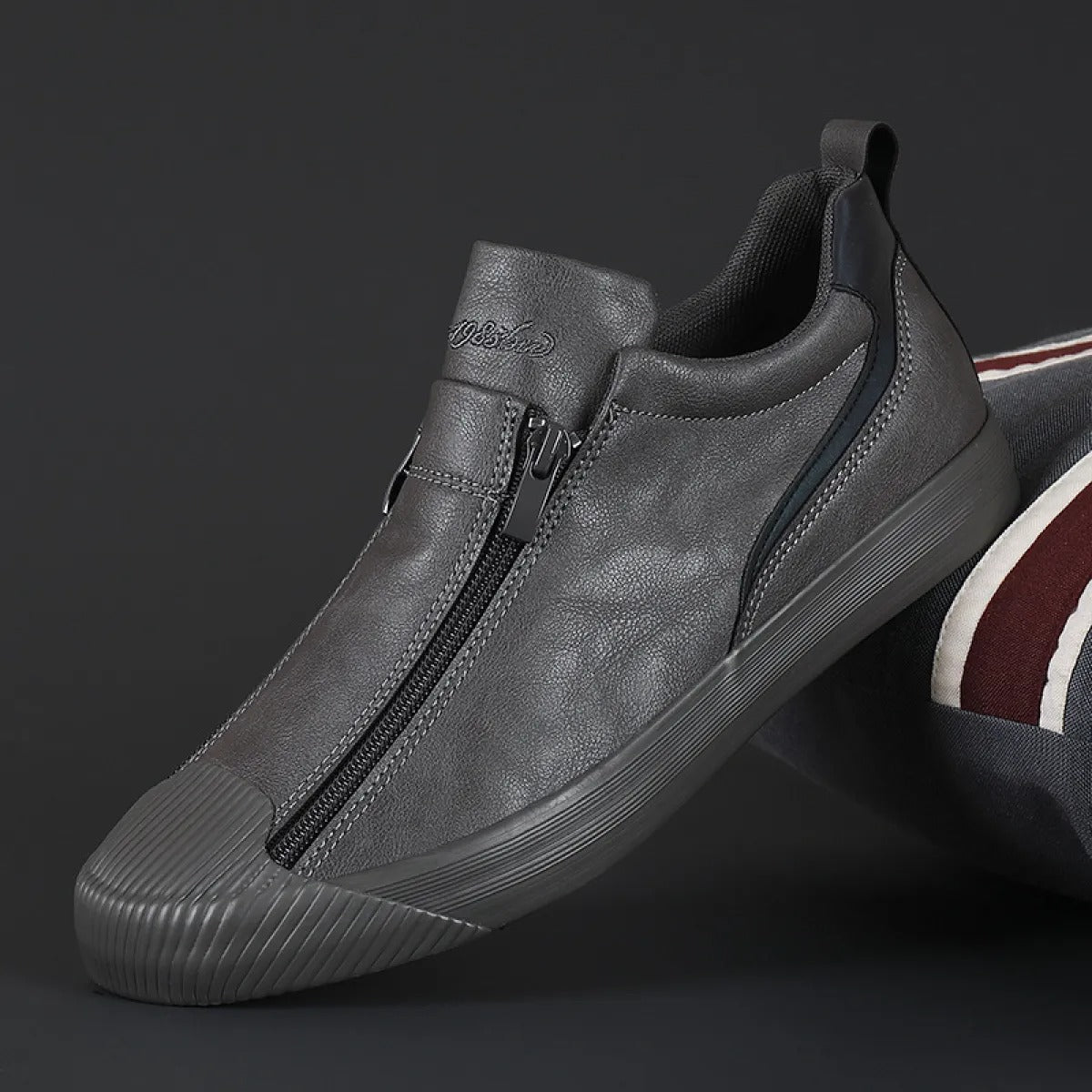 Zapatillas hombre polipiel cremalleras dobles estilo casual - Iván