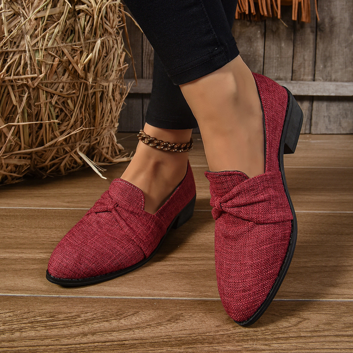 Mocasines mujer con lazo - Elvira