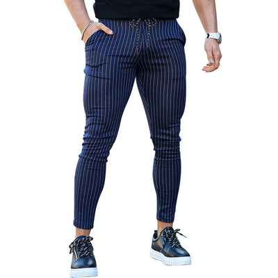 Pantalón casual hombre rayas verticales slim fit - Érick