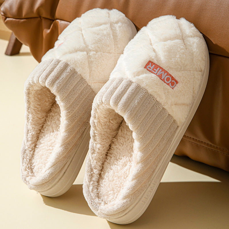 Zapatillas de invierno unisex de felpa antideslizante Rombe - Elen