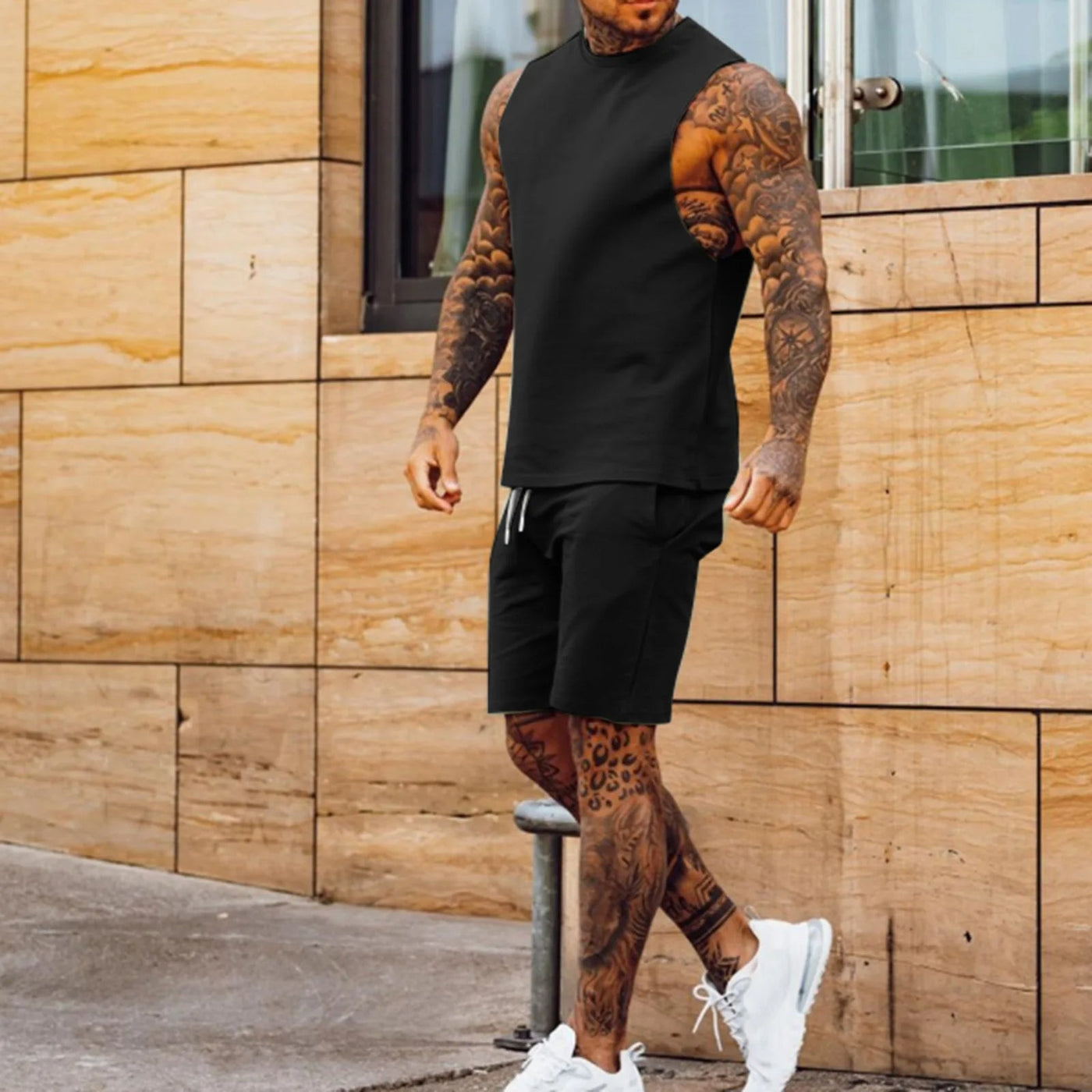 Conjunto deportivo hombre sin mangas - Axel