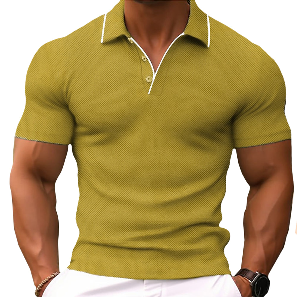 Polo de caballero slim fit con tapeta de botones