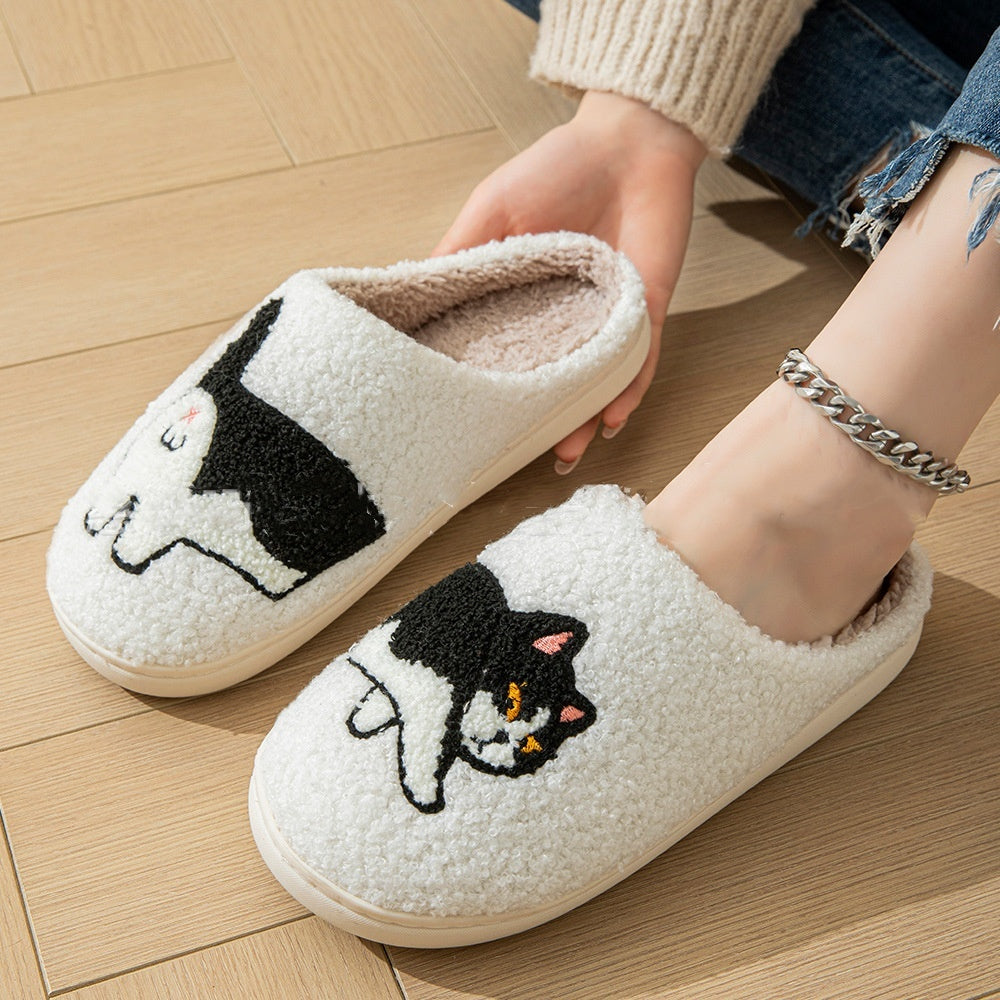 Pantuflas de invierno para mujer gato de algodón - Lira
