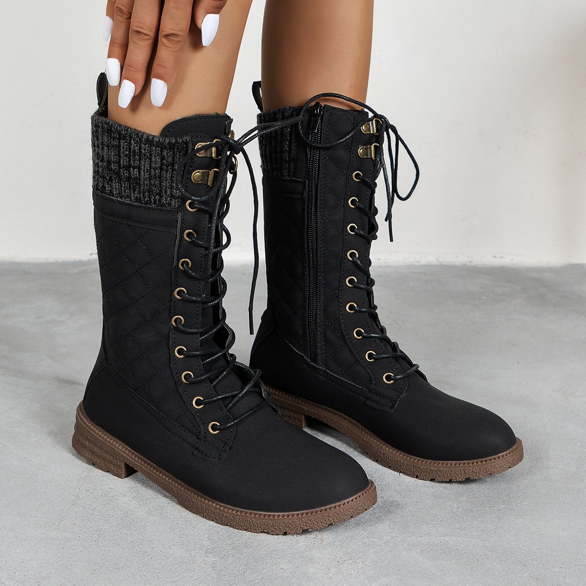 Botas altas acolchadas para mujer - Irina