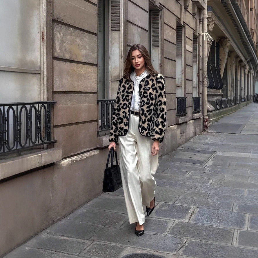 Chaqueta con estampado de leopardo para mujer - Narelle