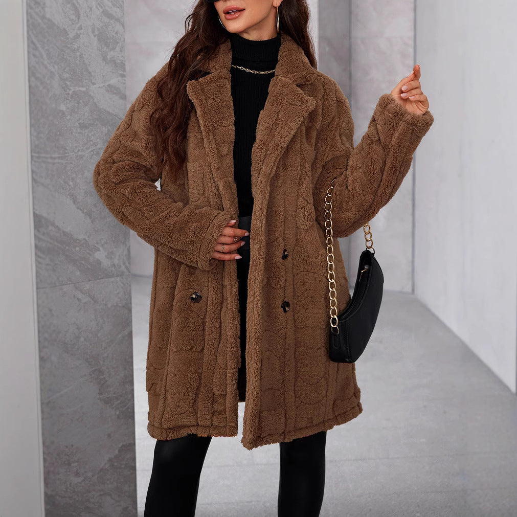 Abrigo polar oversize para mujer - Thania