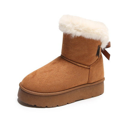 Botines de invierno para mujer con lazo y forro térmico - Bianka