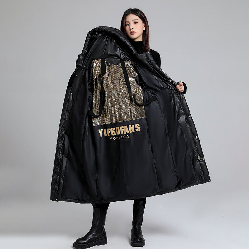 Chaqueta larga para mujer efecto acolchado - Eryndel