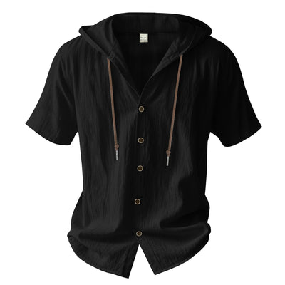 Camisa casual hombre con capucha algodón estilo relajado - Elías