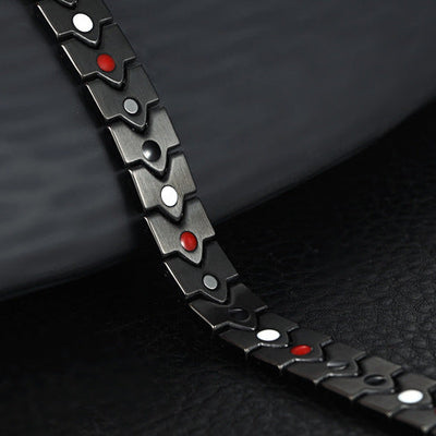 Pulsera acero titanio con imanes diseño corazón - Kronos