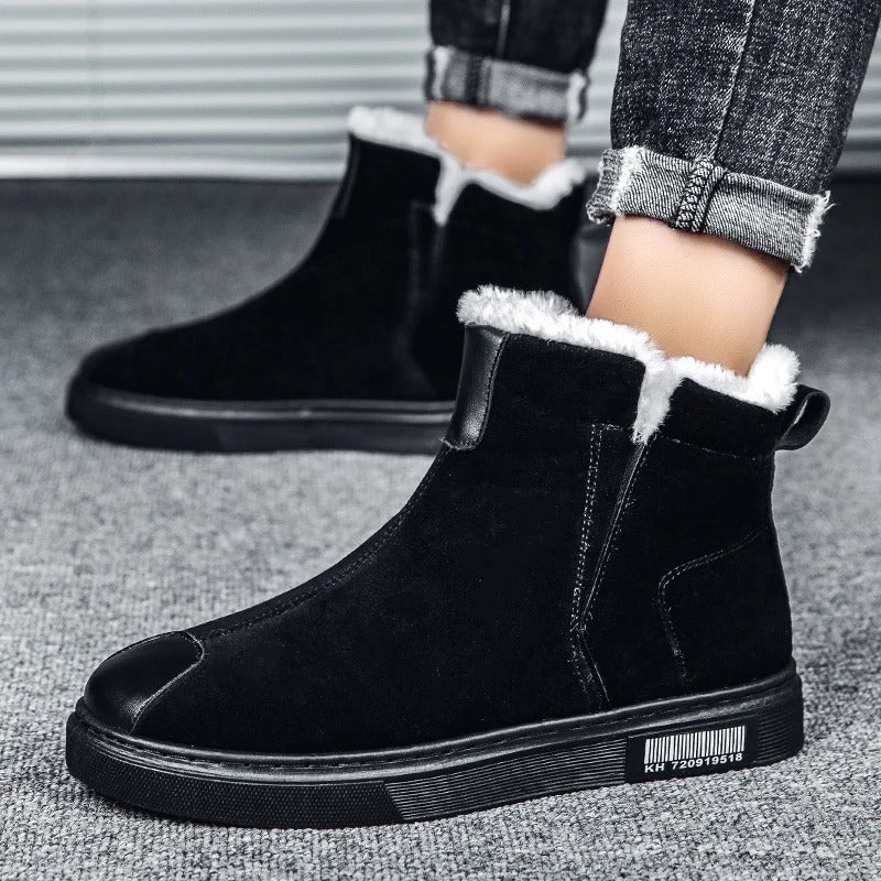 Botines de invierno para hombre en ante con forro calido - Danny