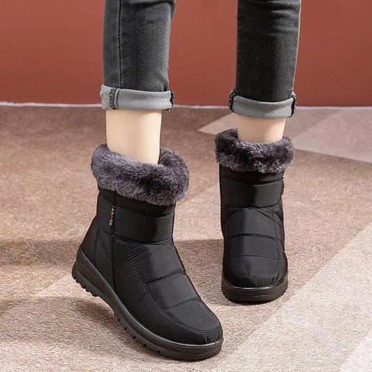 Alyna - Botas de invierno para mujer, cálidas y cómodas