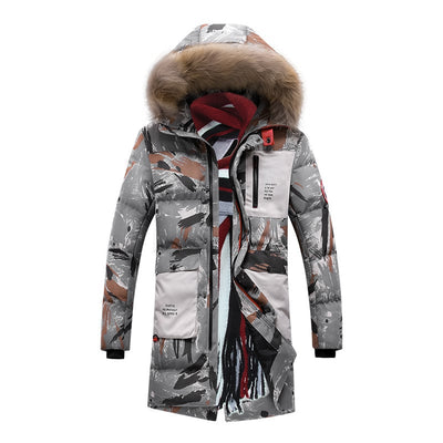 Parka acolchada para hombre con estampado de camouflaje - Leonard