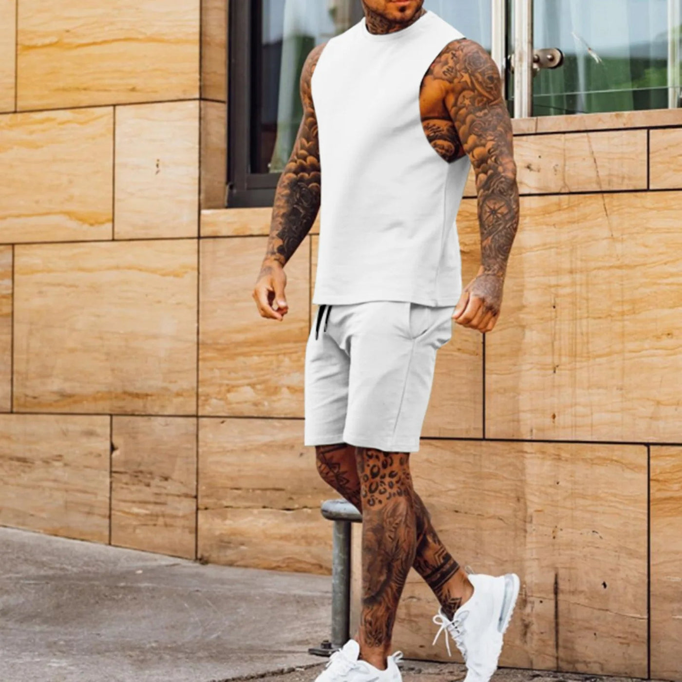 Conjunto deportivo hombre sin mangas - Axel