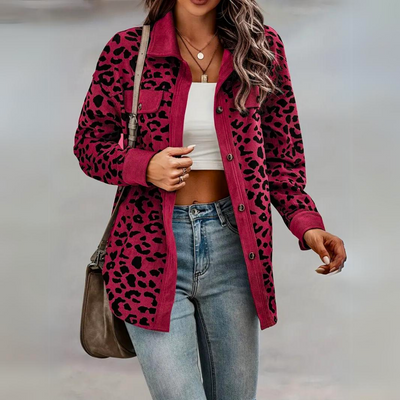 Toos - Chaqueta chic estampado leopardo Mujer