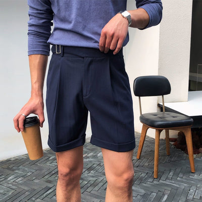 Pantalones cortos de hombre con pinzas elegantes  - Lorenzo