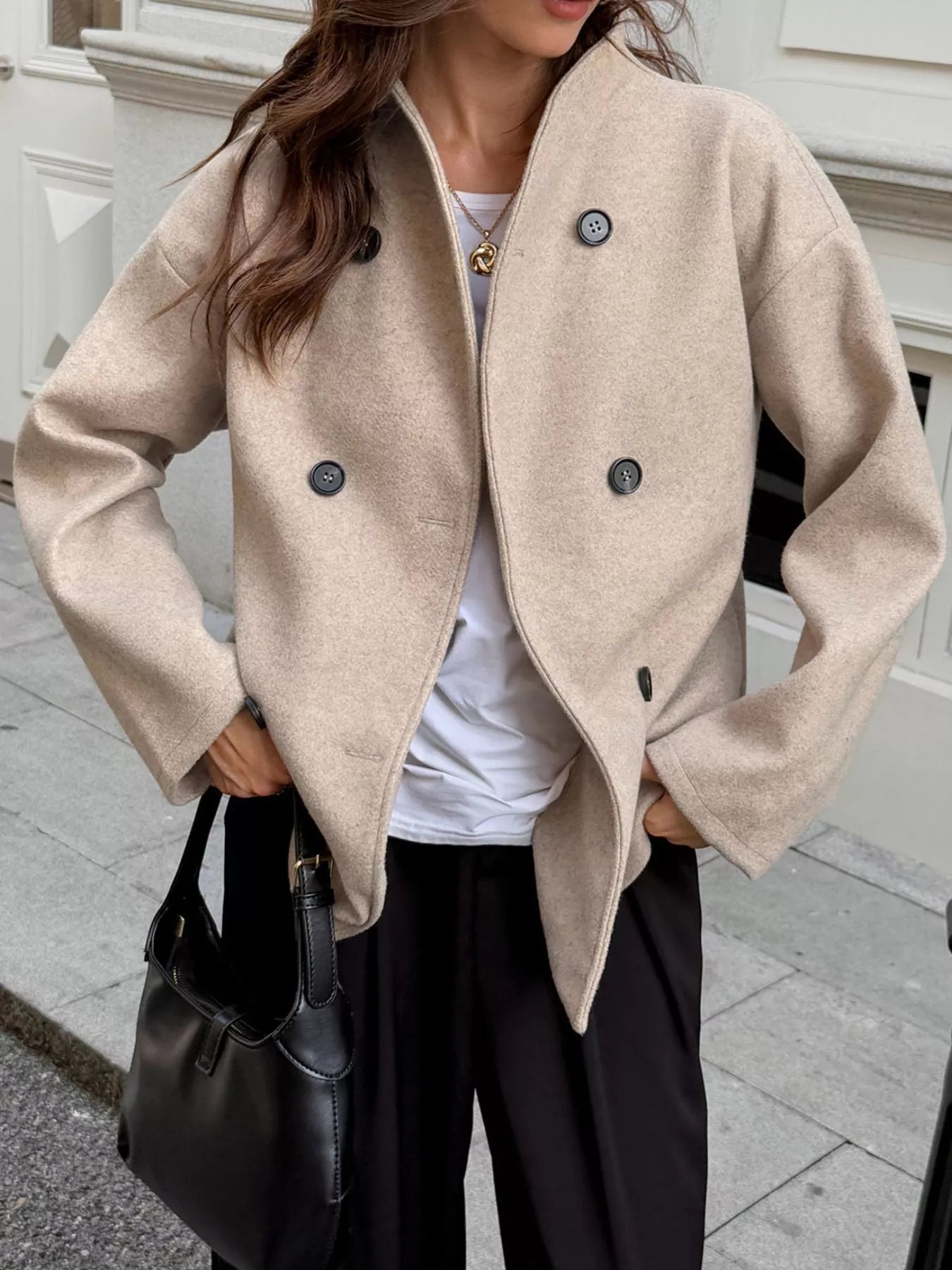 Chaqueta de lana suave para mujer - Enore