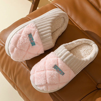 Zapatillas de invierno unisex de felpa antideslizante Rombe - Elen