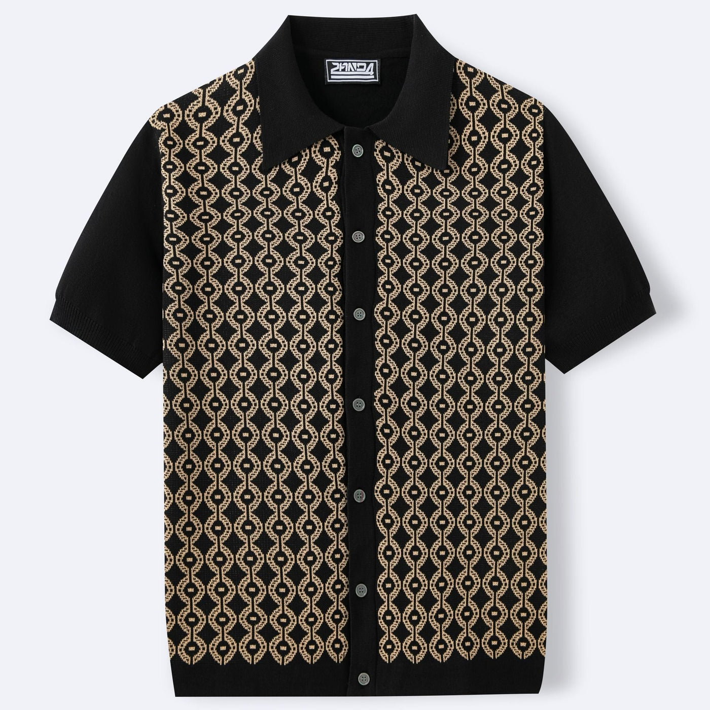 Camisa polo hombre tejido jacquard diseño geométrico - Esteban